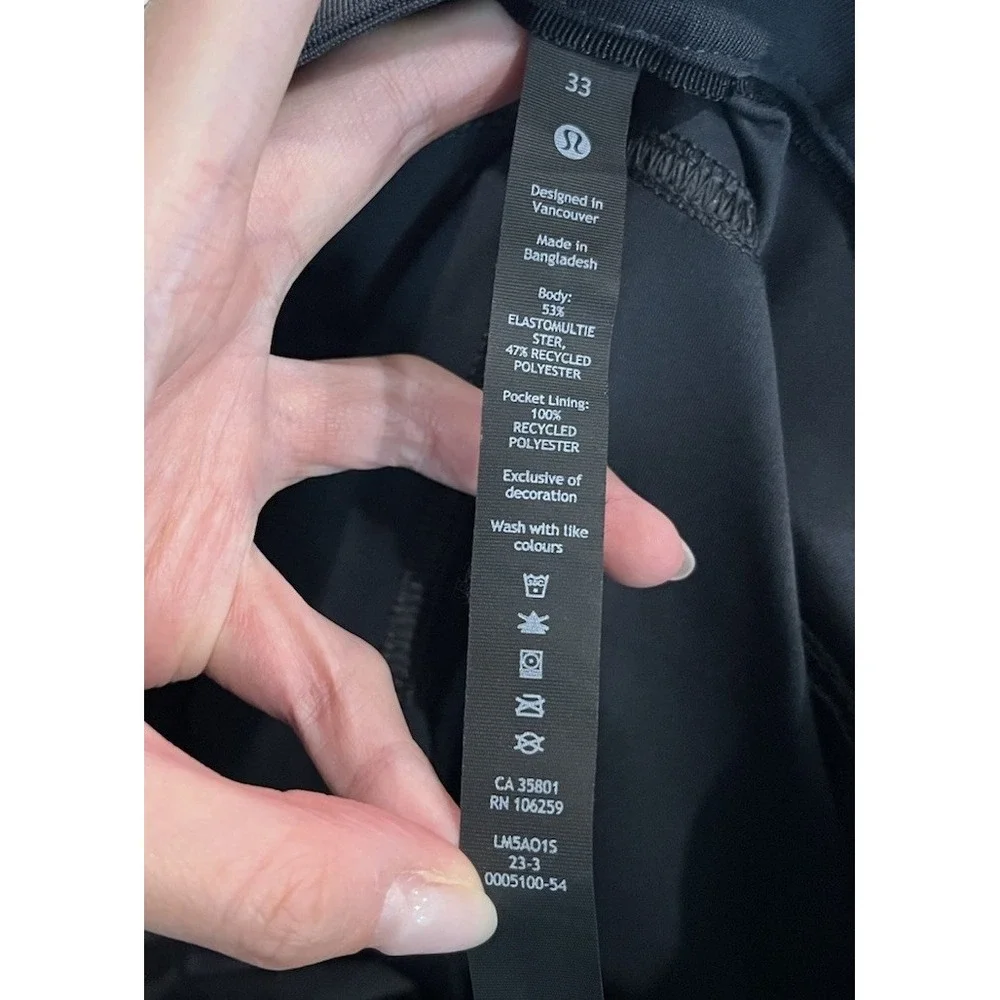 Lululemon Dark Gray ABC Classic-Fit 5 Pocket Men's‎ Pants Size 33